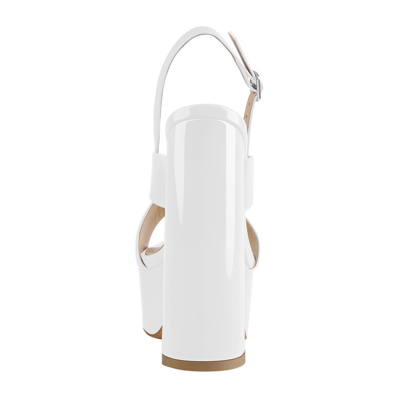 Plattform Slingback Sandalen Kreuz und Quer Riemchen