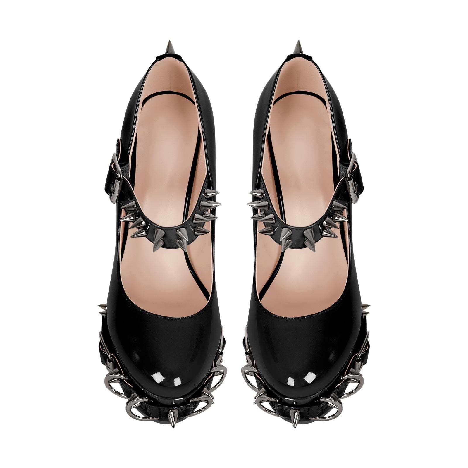 Plateau Pumps mit Schnallen Gothic Mary Janes