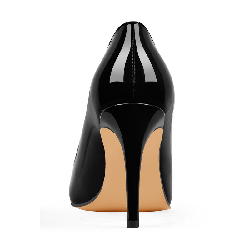 Mary Jane Lackleder Pumps High Heel spitze Zehenpartie