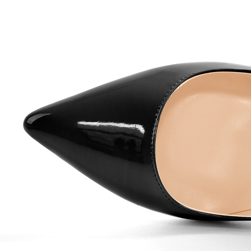 Mary Jane Lackleder Pumps High Heel spitze Zehenpartie