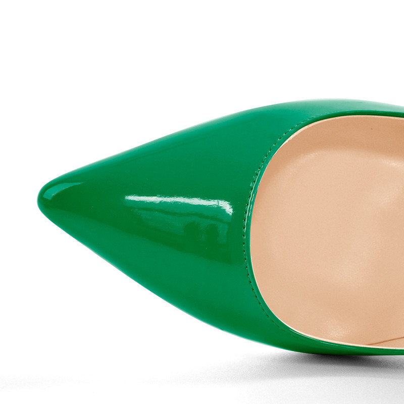 Mary Jane Lackleder Pumps High Heel spitze Zehenpartie