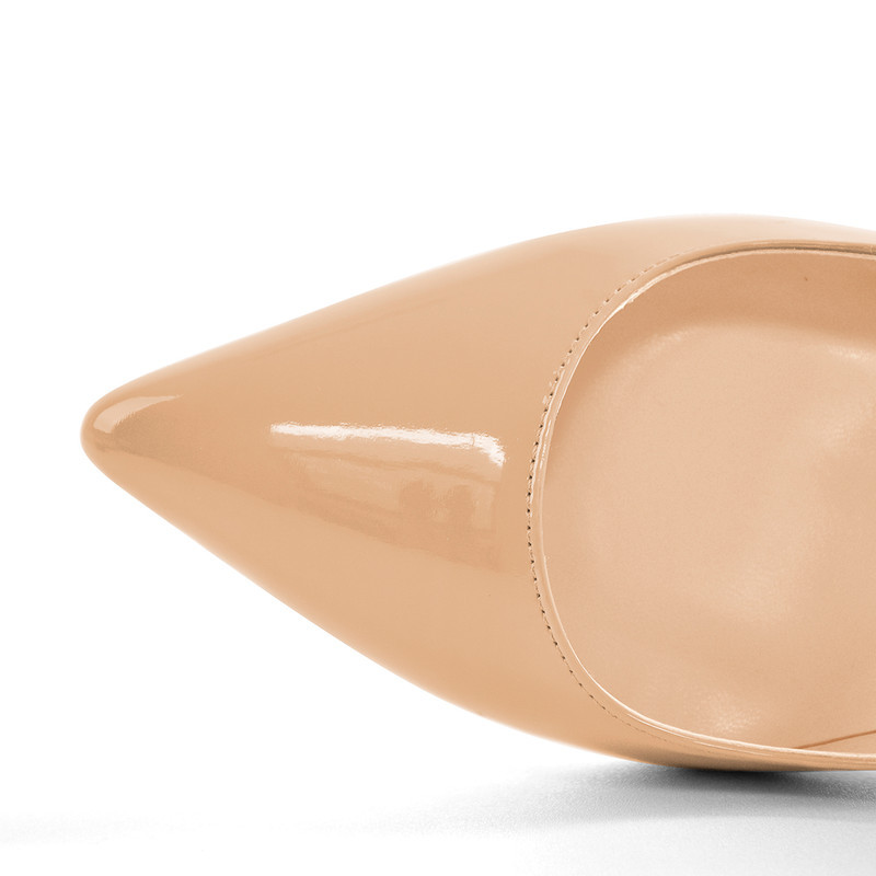 Mary Jane Lackleder Pumps High Heel spitze Zehenpartie