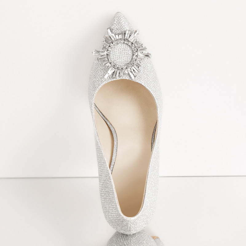 Strass Schnalle Spitze Zehe Damen Pumps mit hohem Absatz