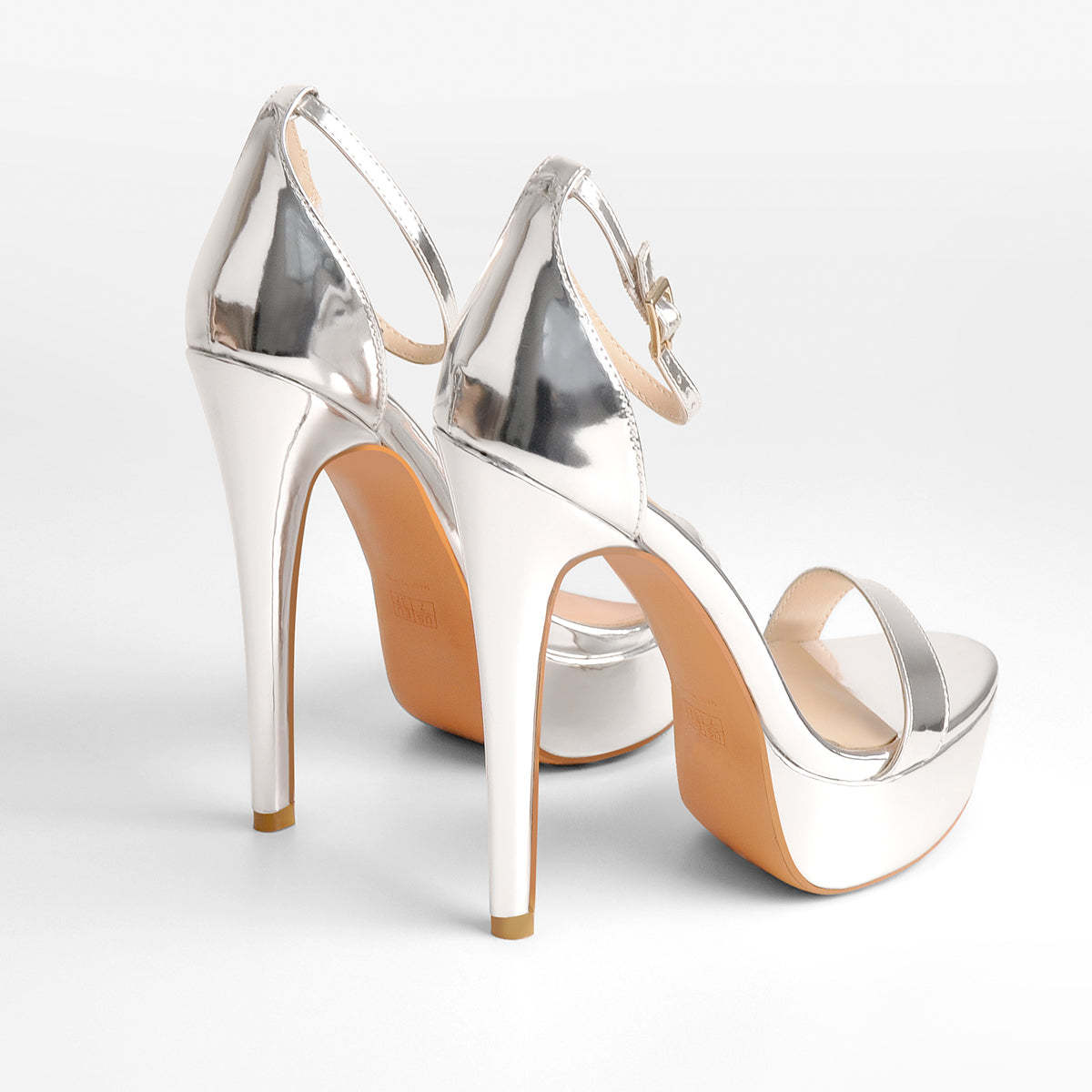 Plateau Riemchensandalen Sommerschuhe mit Pfennigabsatz