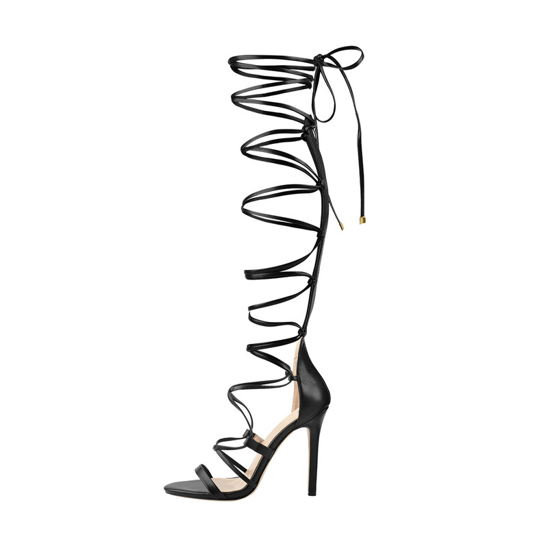 Riemchensandalen mit Rei?verschluss und Stilettoabsatz