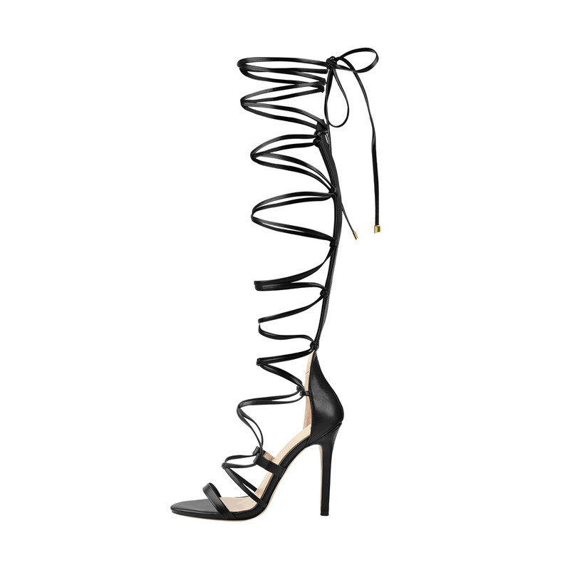 Riemchensandalen mit Rei?verschluss und Stilettoabsatz