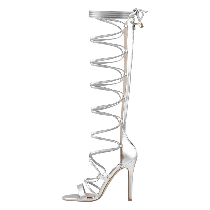 Riemchensandalen mit Rei?verschluss und Stilettoabsatz