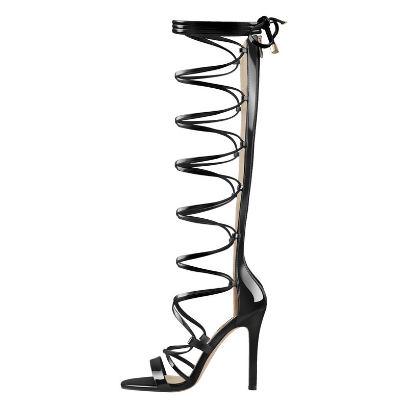 Riemchensandalen mit Rei?verschluss und Stilettoabsatz