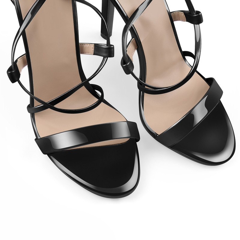 Riemchensandalen mit Rei?verschluss und Stilettoabsatz