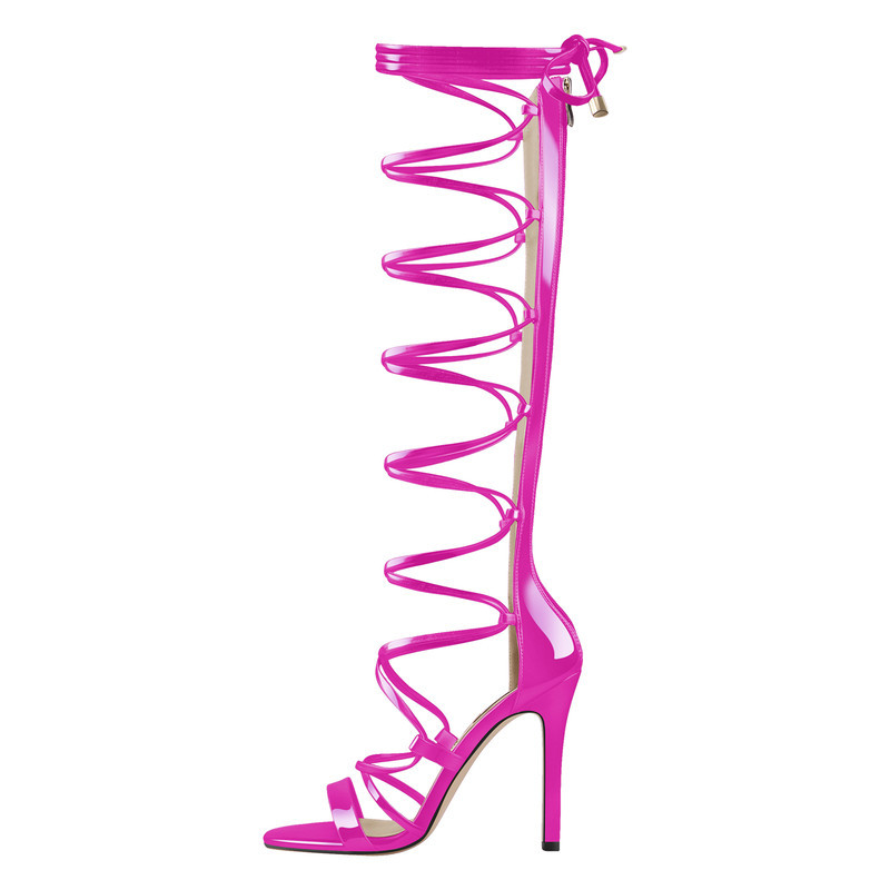 Riemchensandalen mit Rei?verschluss und Stilettoabsatz