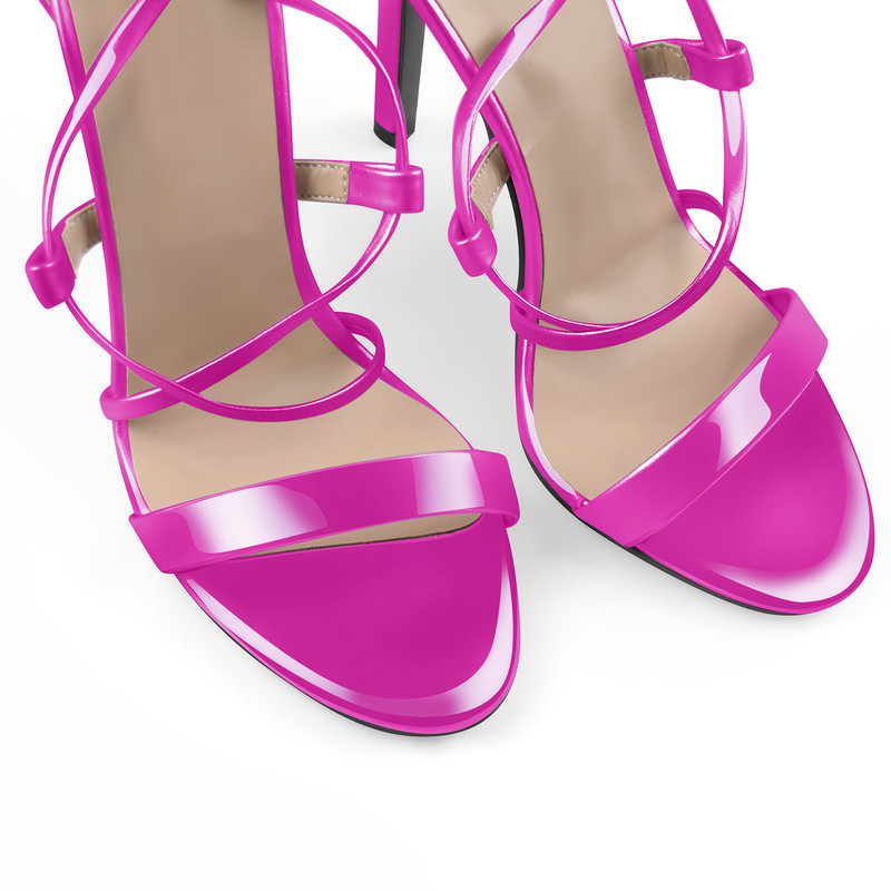 Riemchensandalen mit Rei?verschluss und Stilettoabsatz