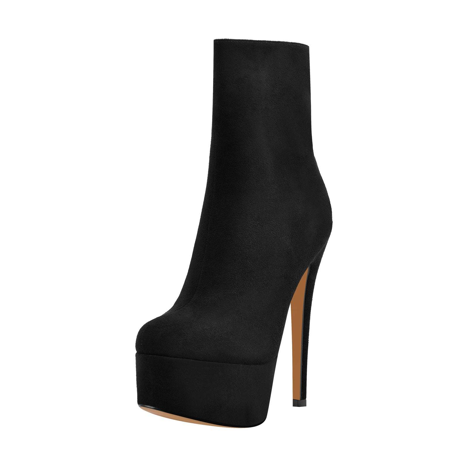 Plateau Stiefeletten Knöchelstiefel verzierte Kreuzriemchen Booties