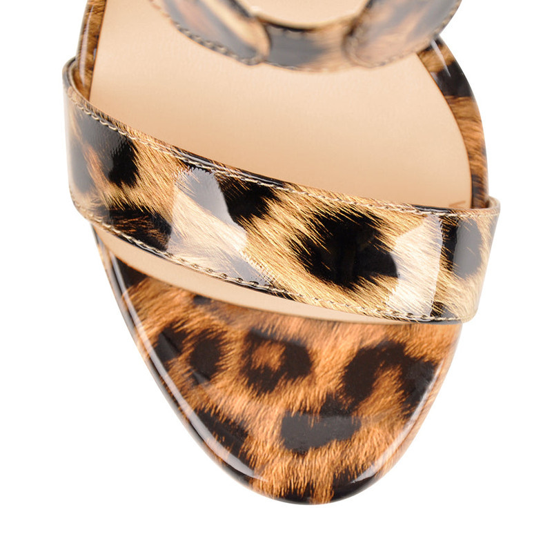 Plateau Gladiator Stilettos Sandaletten Runde Zehenpartie