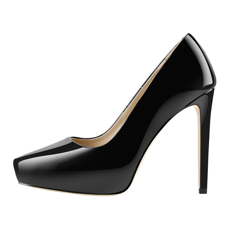 Lackleder Plateau Stiletto High Heels Damen Pumps