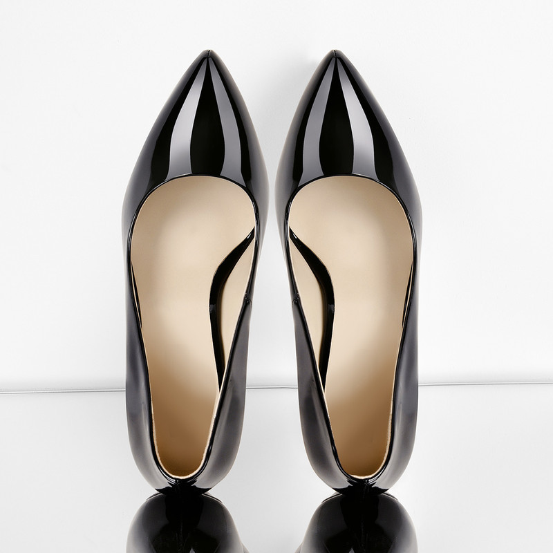 Lackleder Plateau Stiletto High Heels Damen Pumps