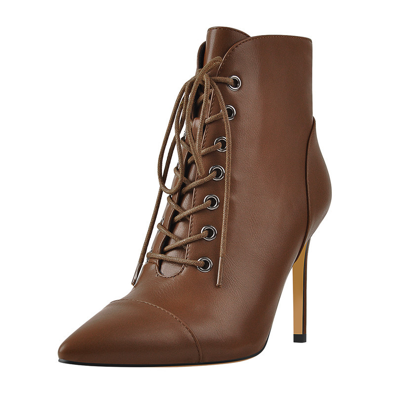 Winter Kniehohe Stiefel Schnürsenkel Stiletto