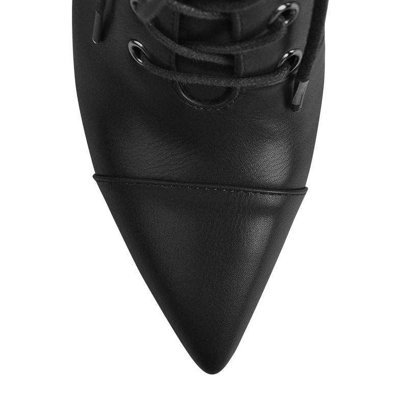 Winter Kniehohe Stiefel Schnürsenkel Stiletto