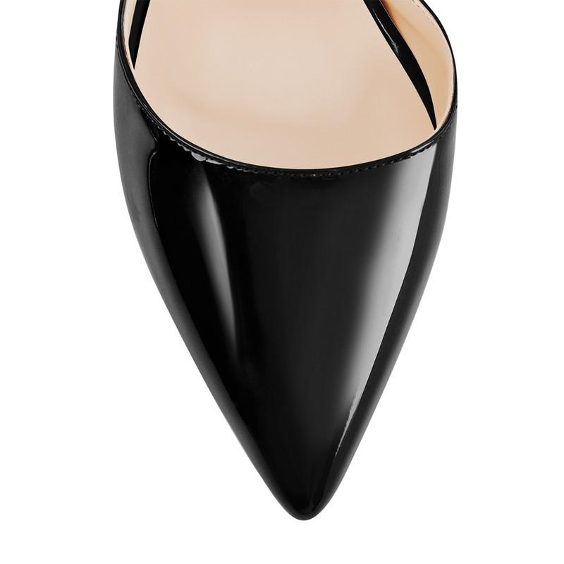 Lackleder Kreuzgurte Riemchen Damen Pumps Stiletto