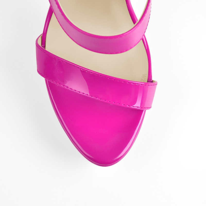 Knöchel Riemen Plattform Reißverschluss Stiletto Sandalen