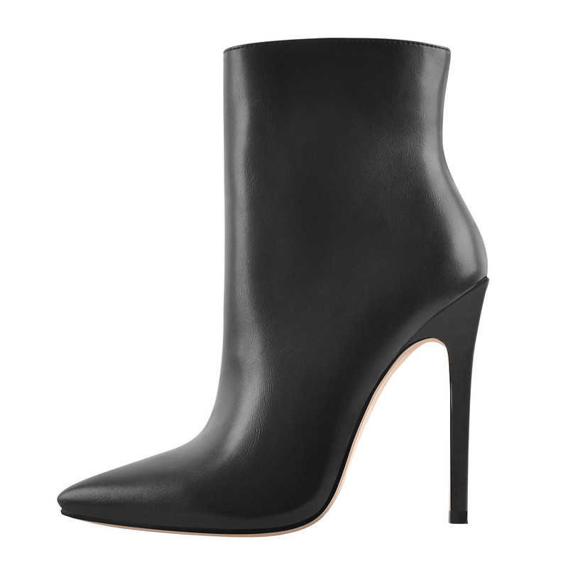 Täglich Leder Damen Stiletto Stiefeletten