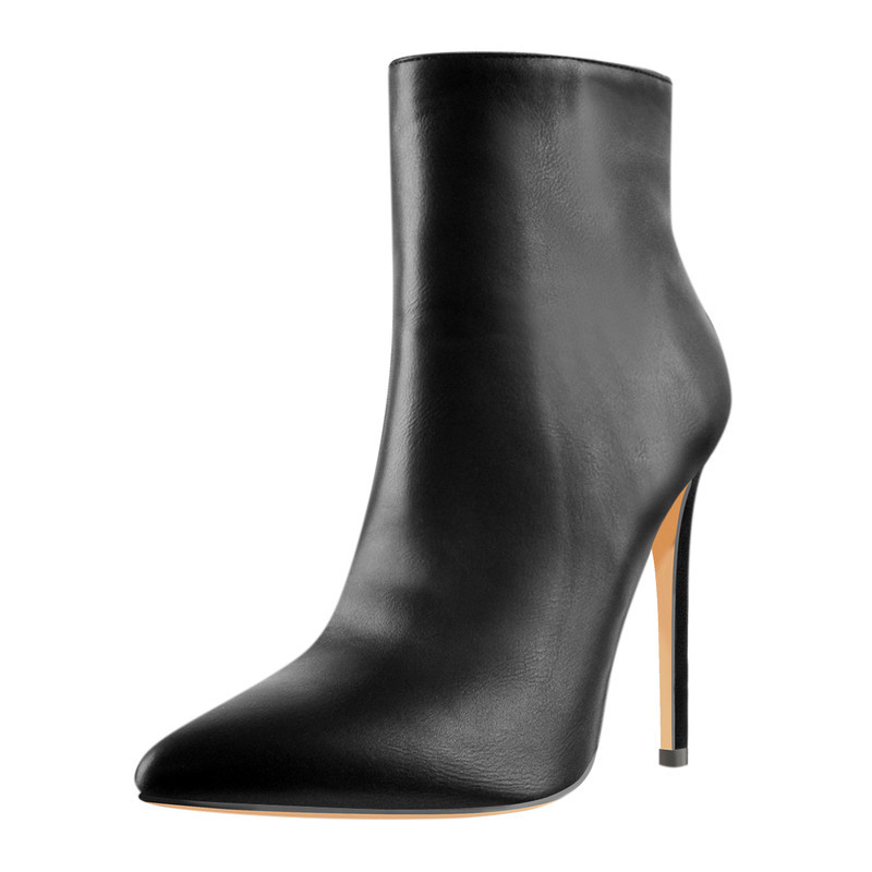 Täglich Leder Damen Stiletto Stiefeletten