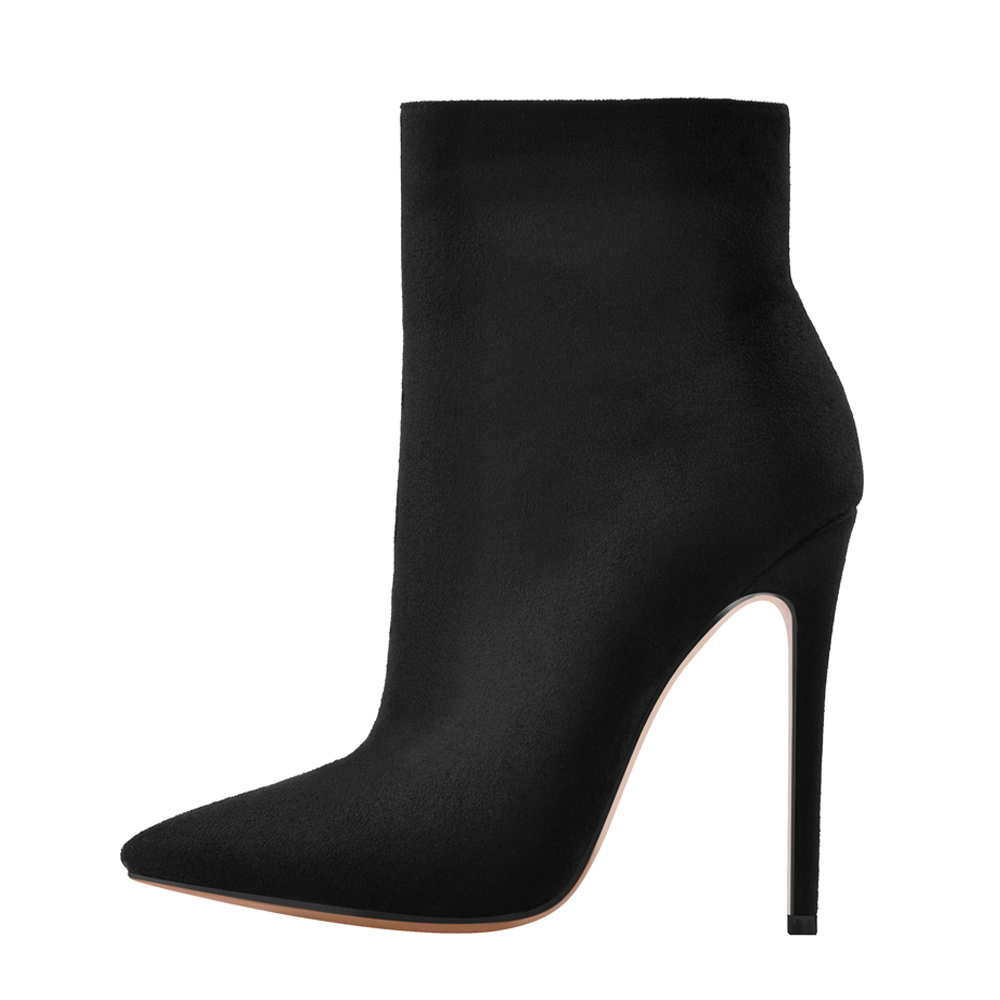 Täglich Leder Damen Stiletto Stiefeletten