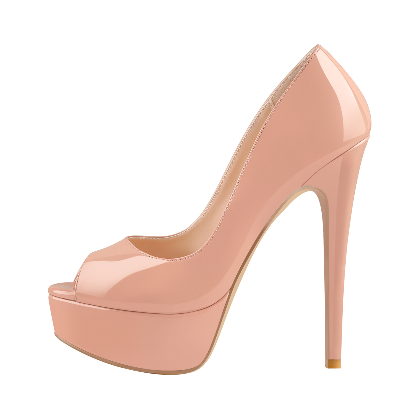 Peep Toe Plateau Stiletto Pumps mit hohem Absatz