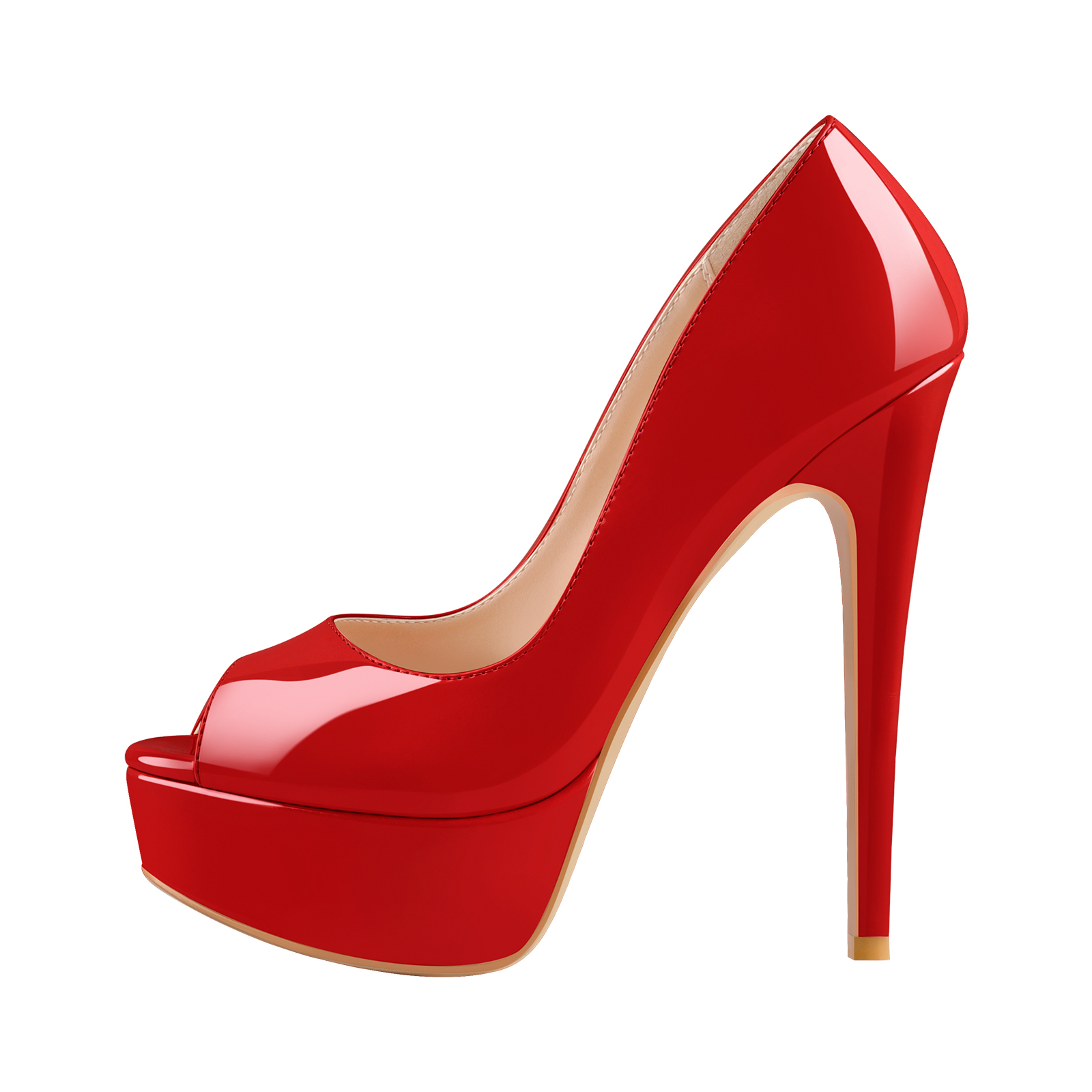 Peep Toe Plateau Stiletto Pumps mit hohem Absatz