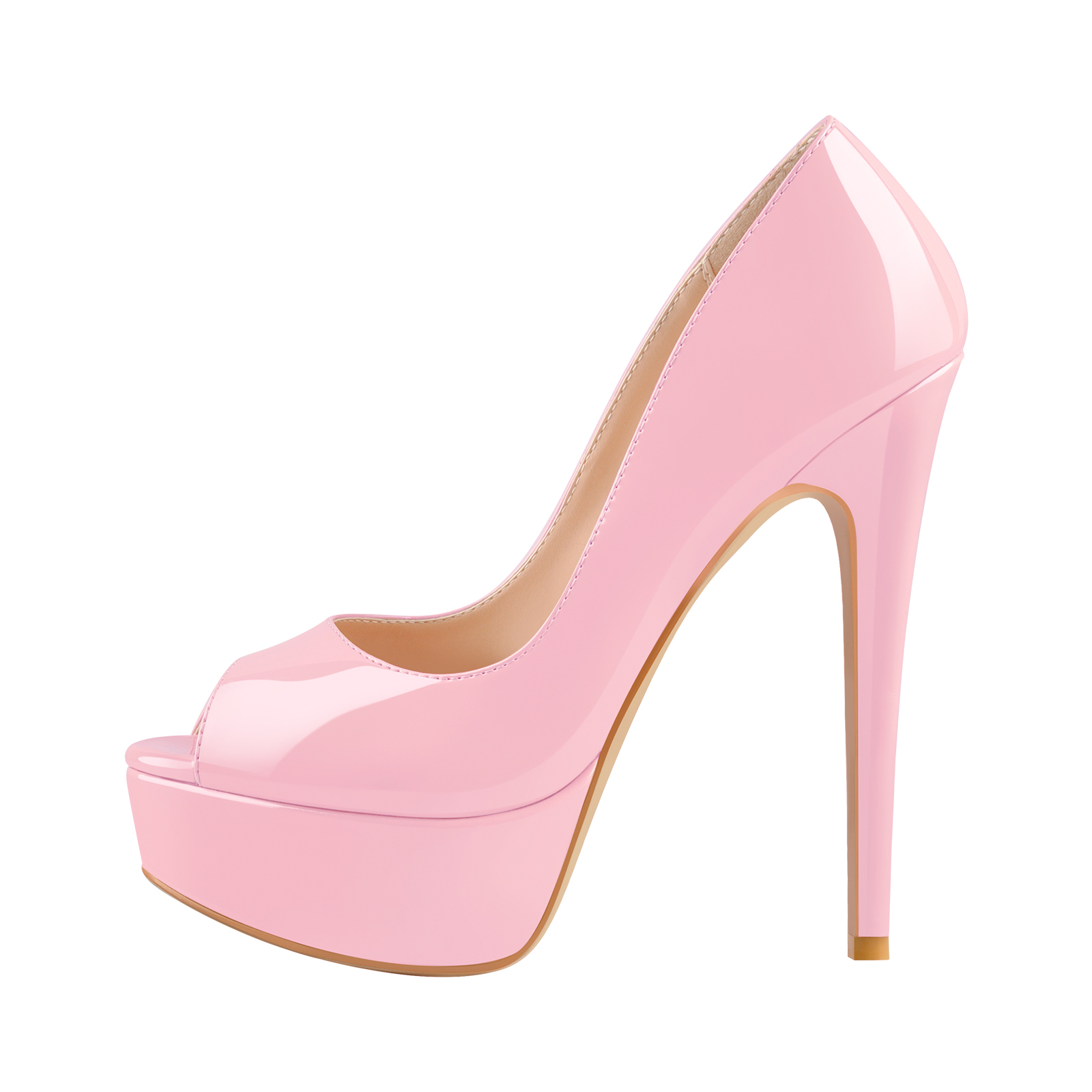 Peep Toe Plateau Stiletto Pumps mit hohem Absatz