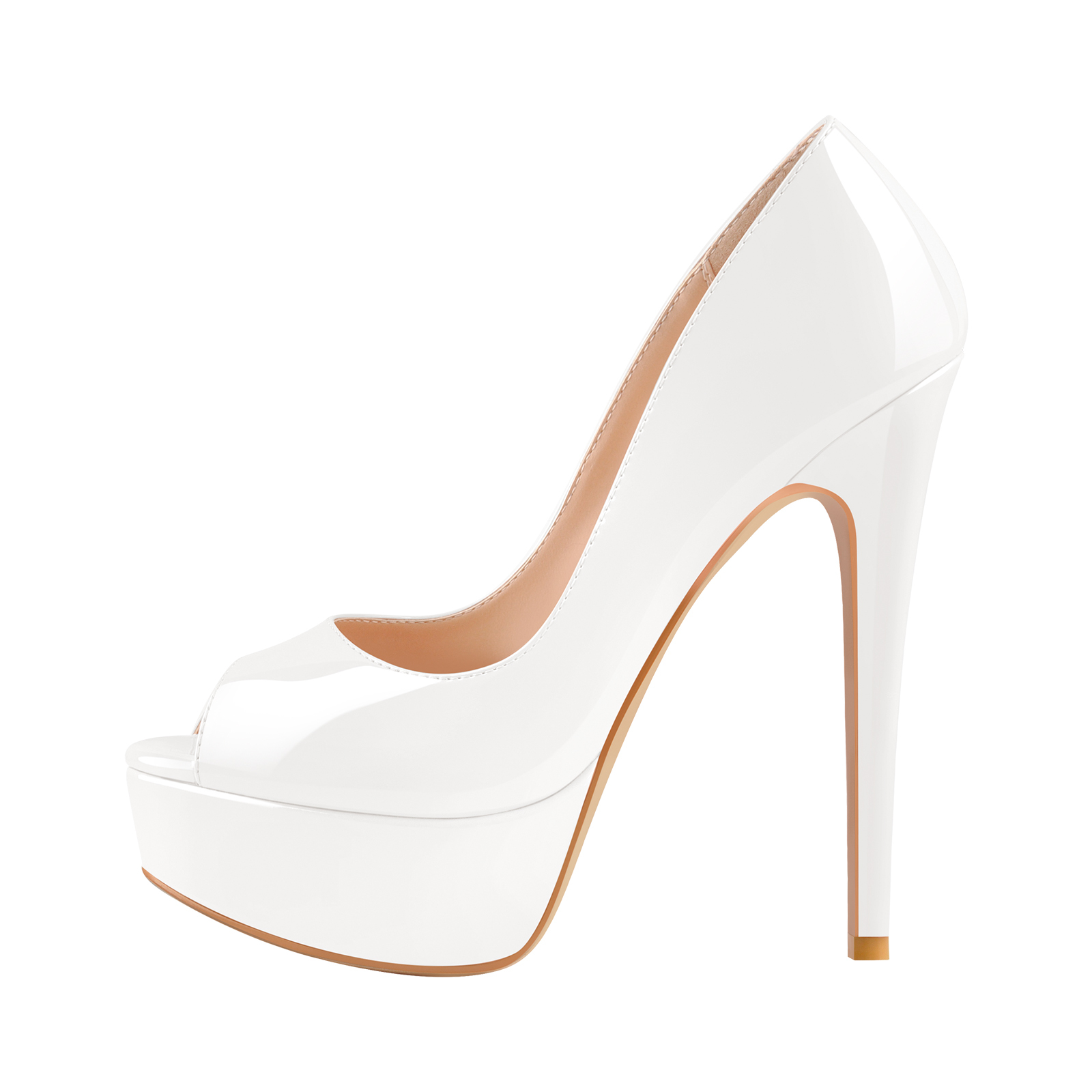 Peep Toe Plateau Stiletto Pumps mit hohem Absatz