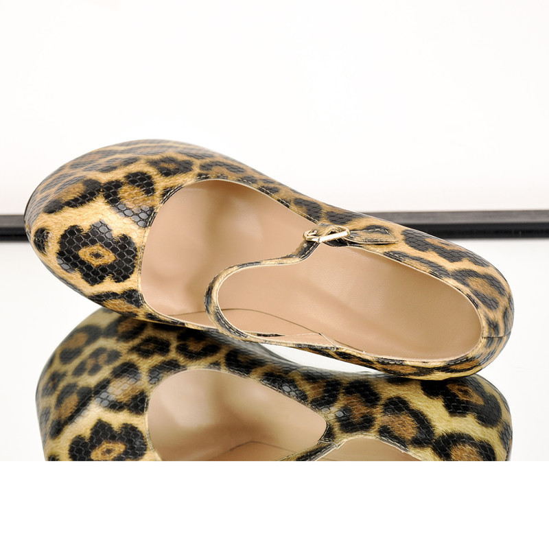 Leder Flecht Optik Schnalle Stiletto Pumps Plateau