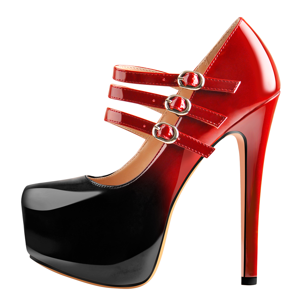 Plateau Stiletto Pumps mit runder Zehenpartie und hohem Absatz