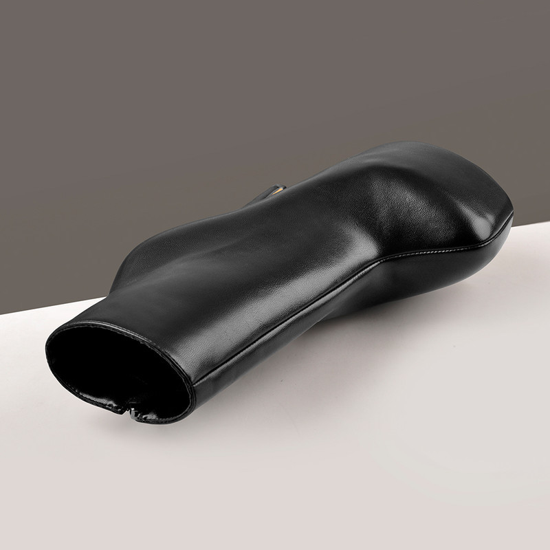 Abgerundete Zehe Plattform Stiletto High Heel Ankle Stiefel