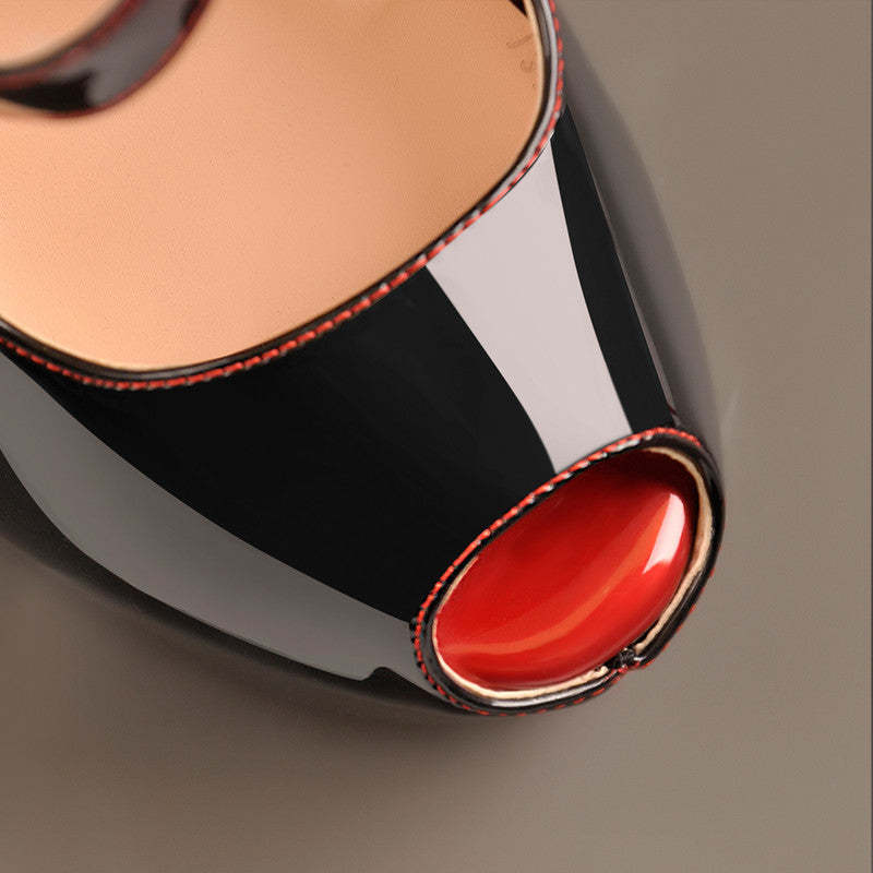 Überkreuzte Stiletto Sandalen mit hohem Absatz