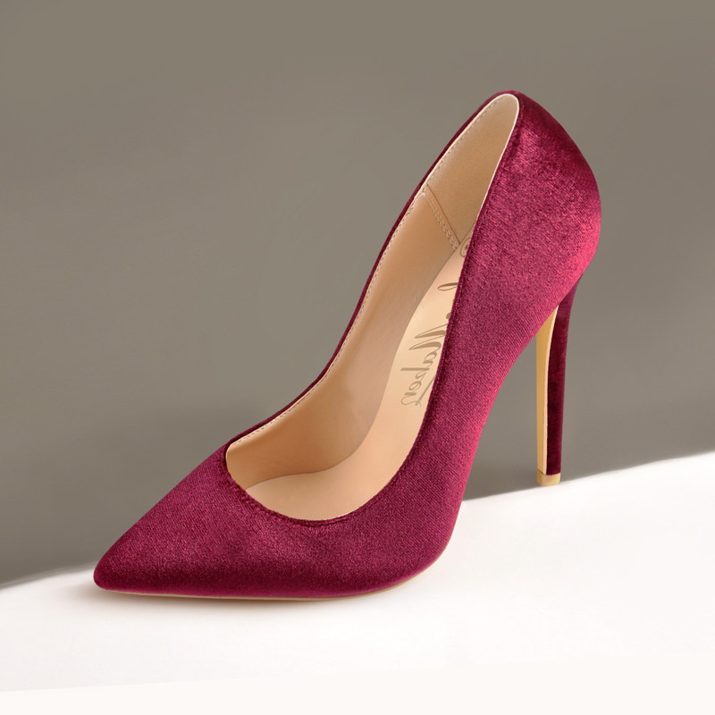Klassische Samt Stilettos