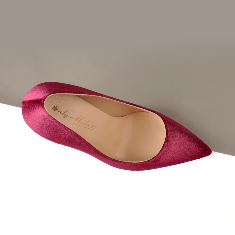 Klassische Samt Stilettos