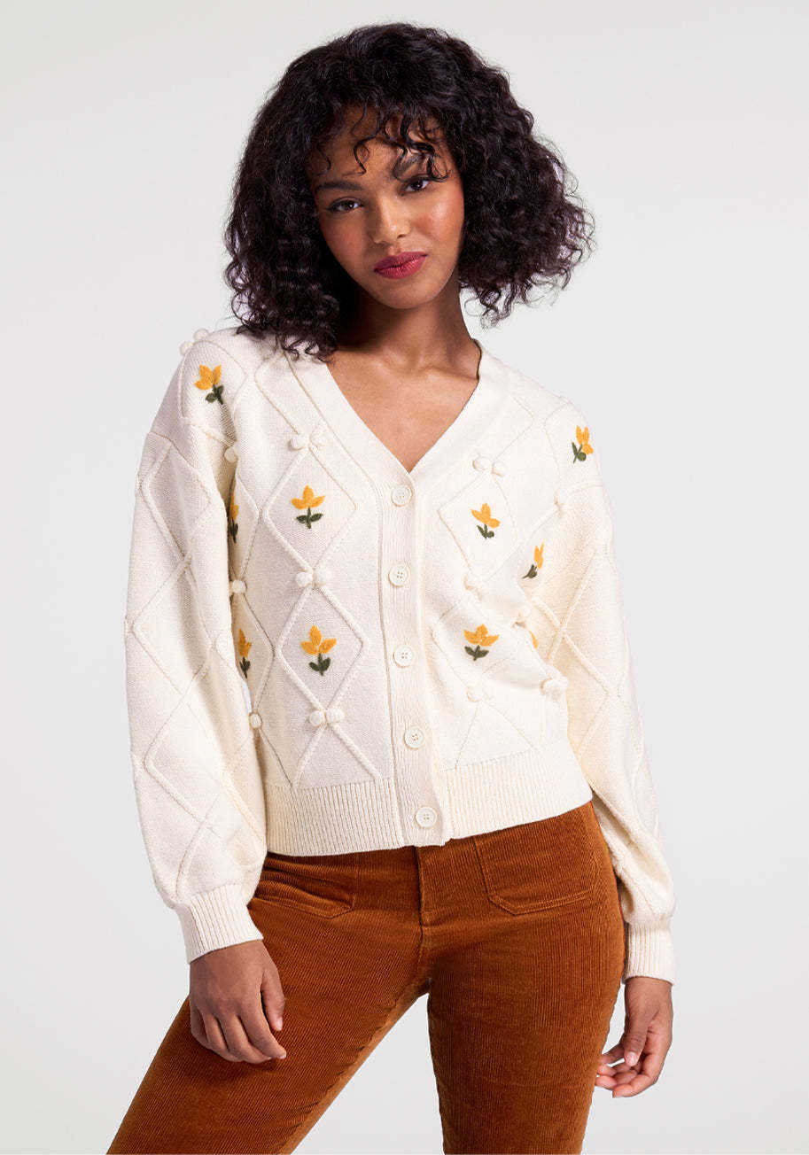 Reminders of Spring Embroidered Cardigan