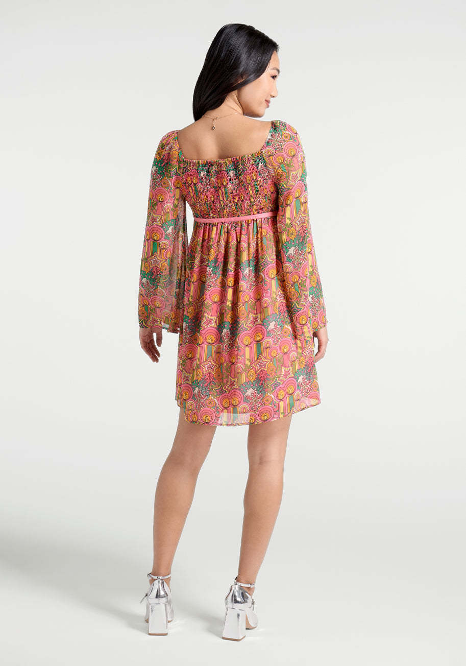 Groovy Star Babydoll Dress