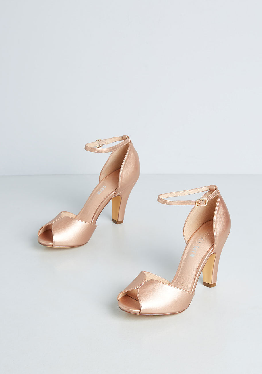 Shine So Fine Ankle Strap Heel