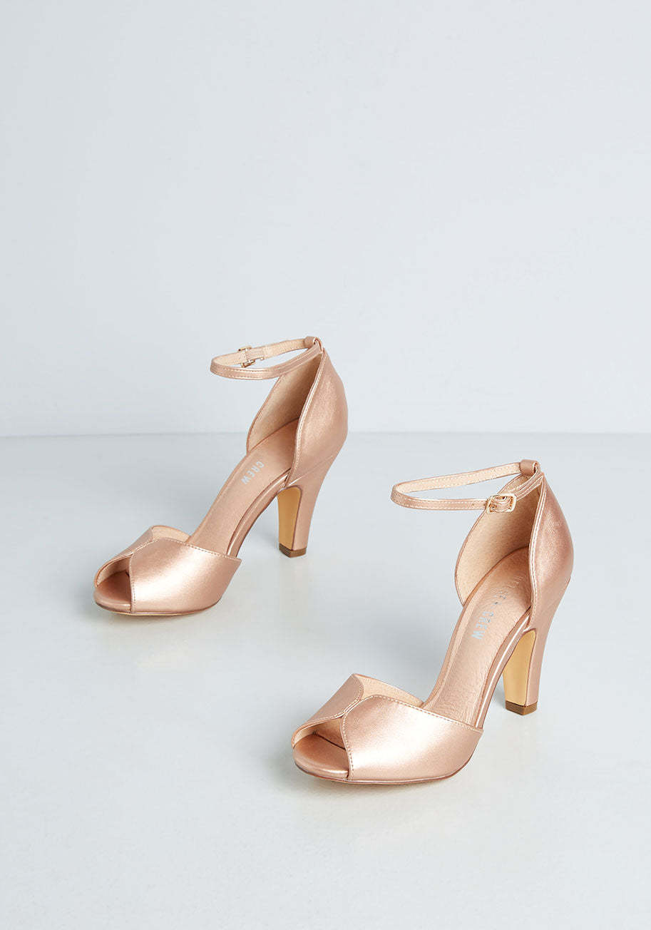 Shine So Fine Ankle Strap Heel