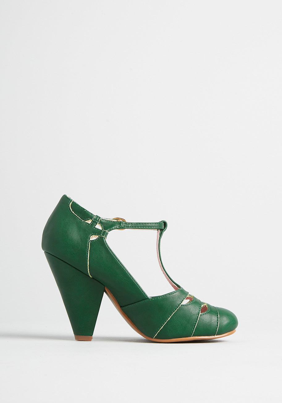 Armed With Charm T-Strap Heel