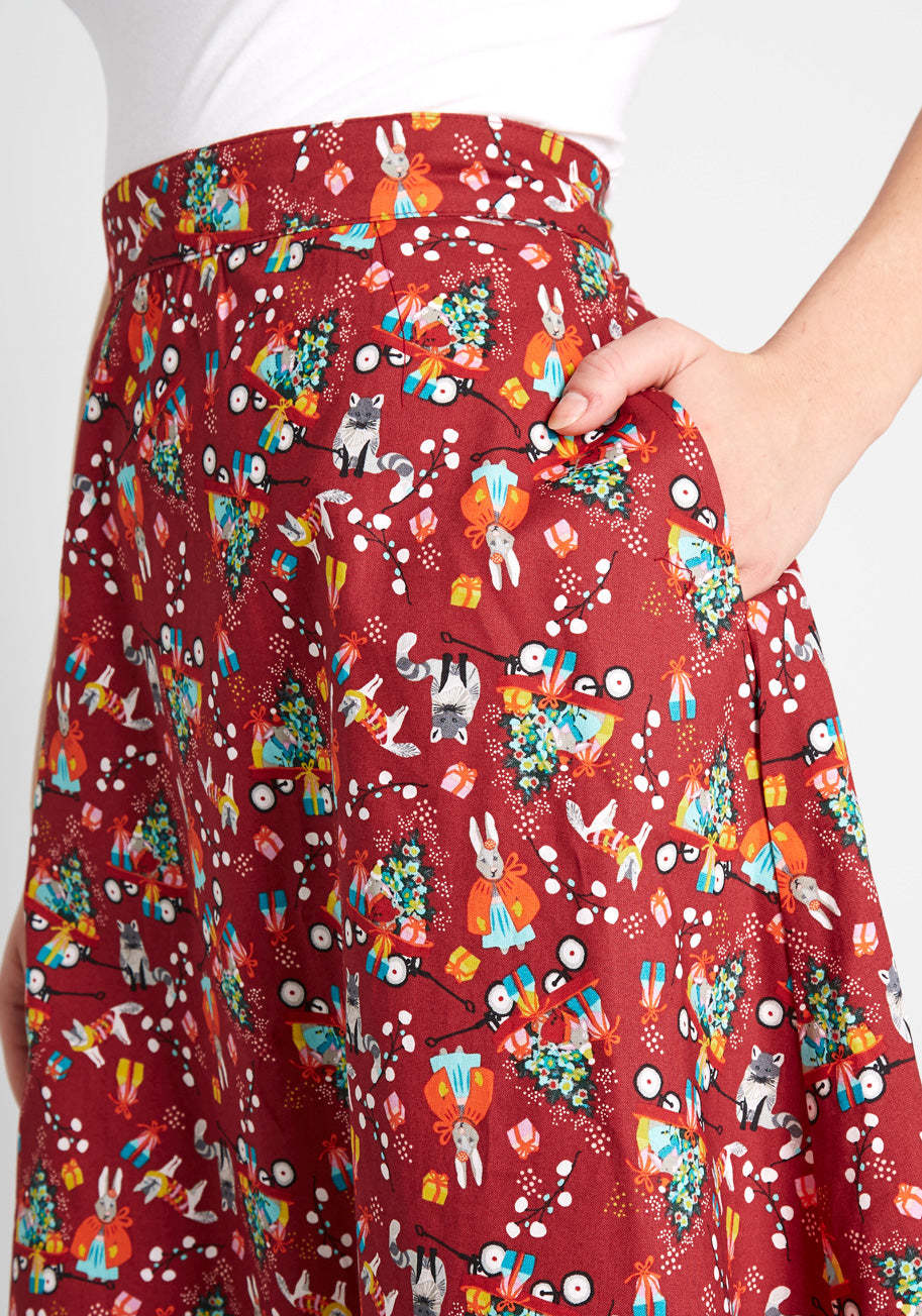 Holiday Helpers A-Line Skirt