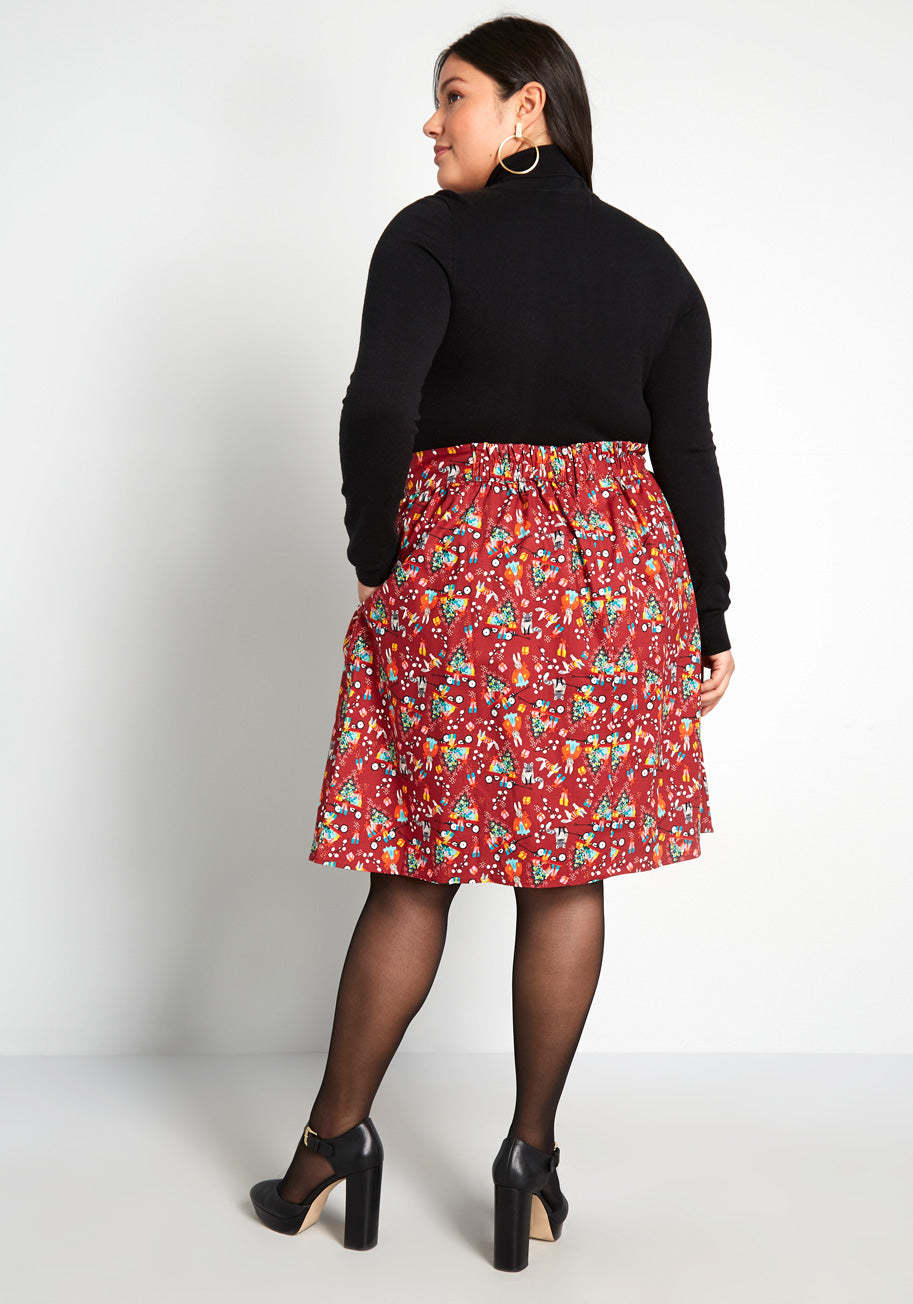 Holiday Helpers A-Line Skirt