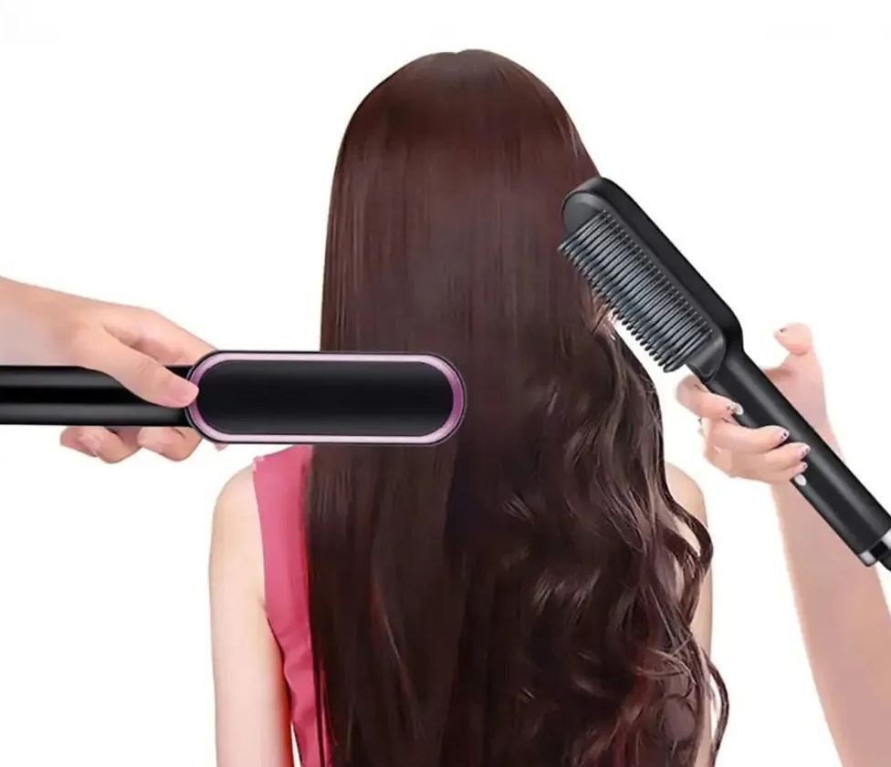 Luxury Electric Hair Straightening Brush – 4-in-1 Professional Styling Comb