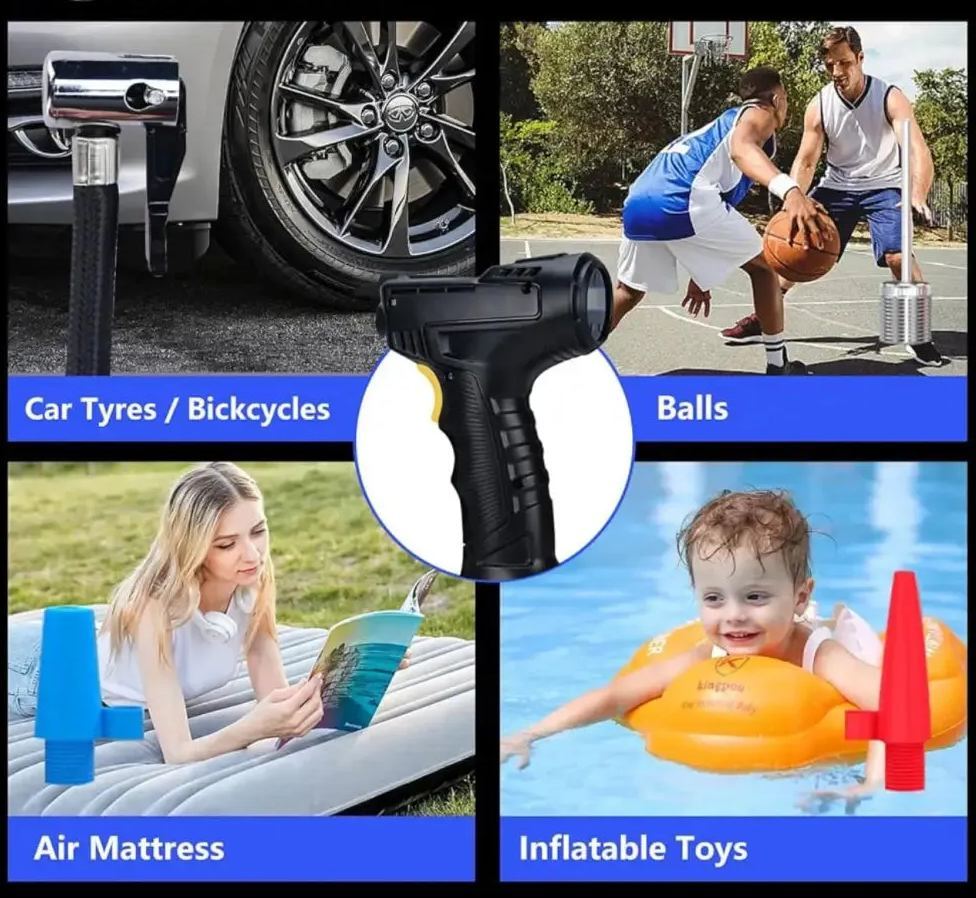 Premium Wireless Digital Tire Inflator with LCD Display – Fast Portable Air Pump