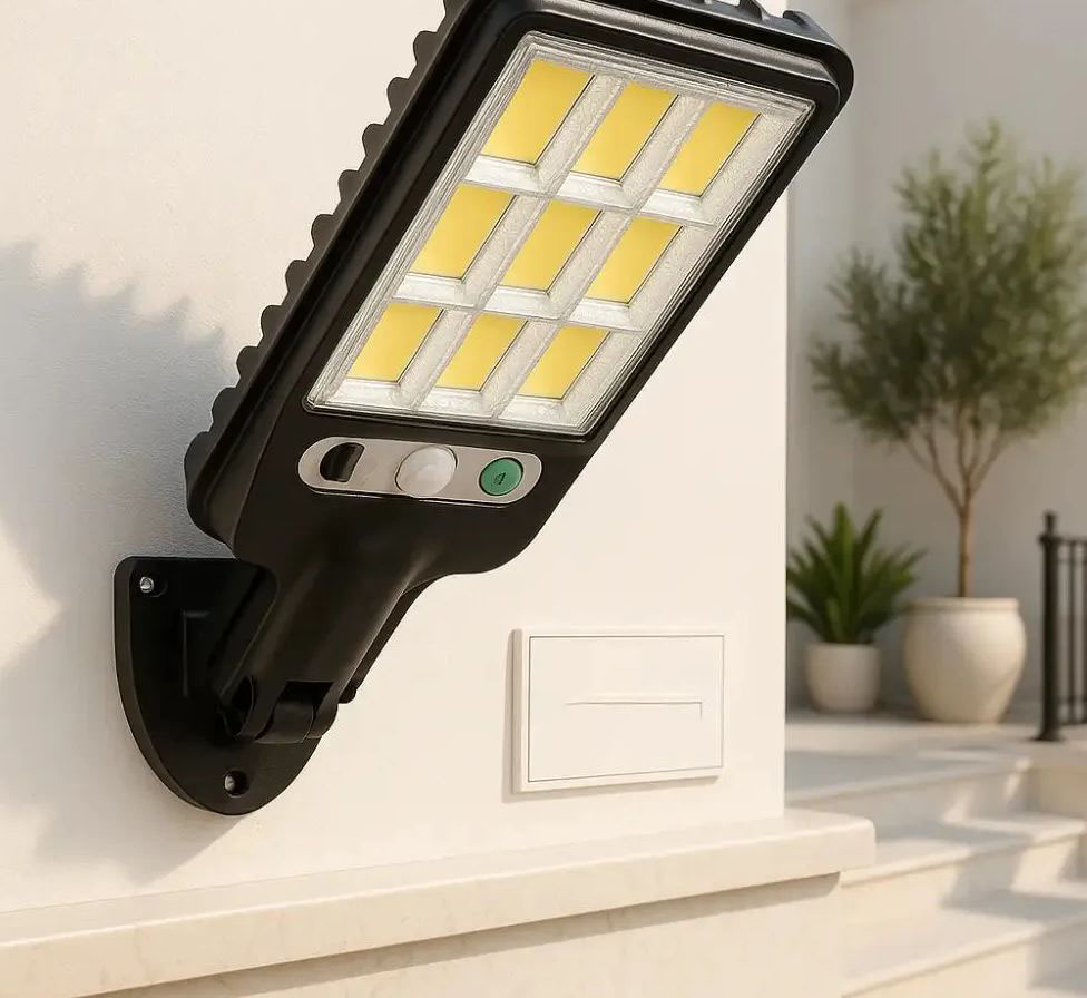 Premium Solar LED Wall Light with Motion Sensor & Remote Control – Waterproof Outdoor Security Lamp