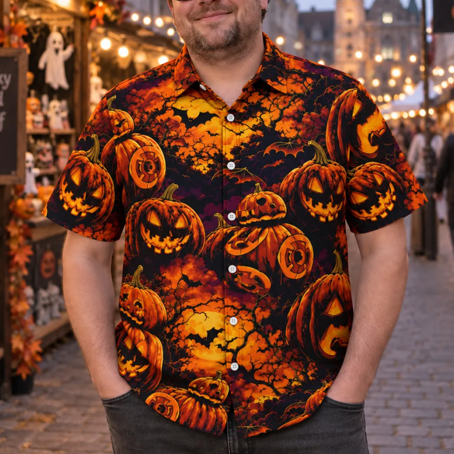 Terrifying Pumpkin BB-8 Geek Hawaiian Shirt