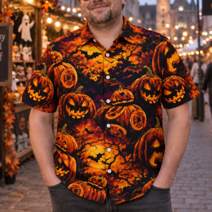 Terrifying Pumpkin BB-8 Geek Hawaiian Shirt