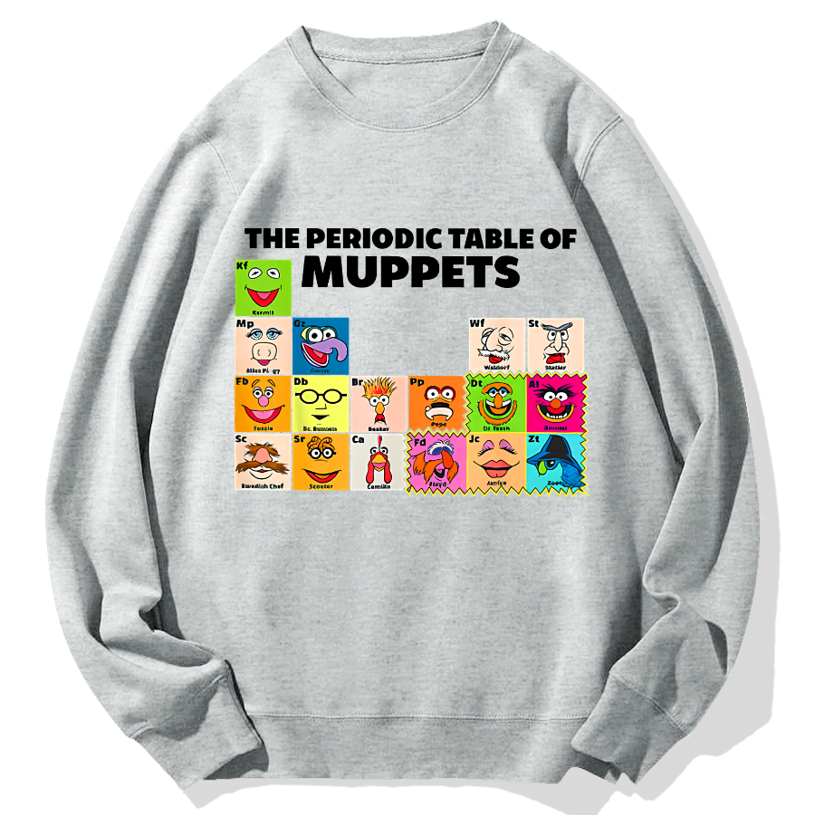 The Periodic Table Of The Muppets Geek Cotton Sweatshirt