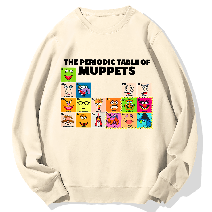 The Periodic Table Of The Muppets Geek Cotton Sweatshirt